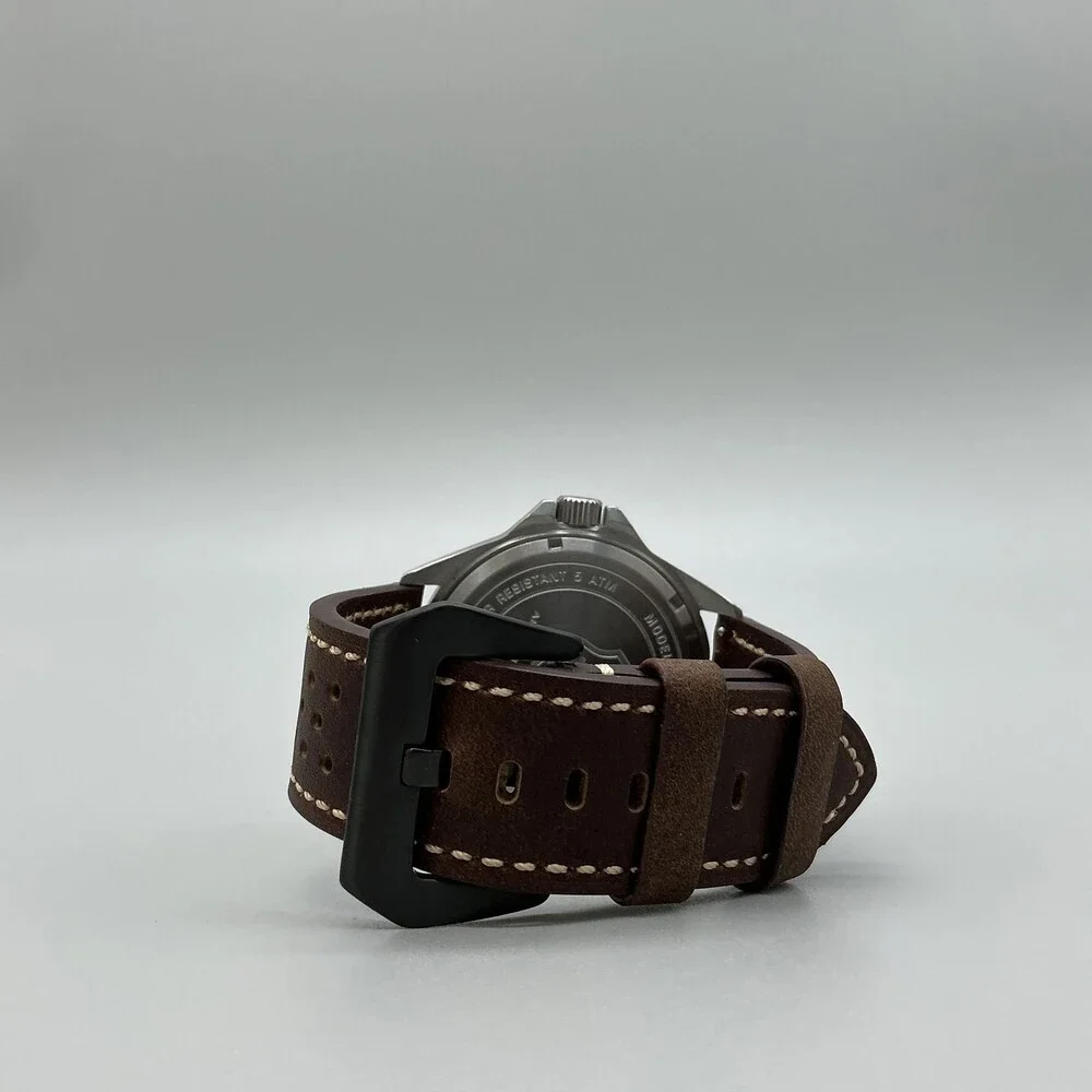 Andrew Marc Heritage Roadside Mens Watch 47mm Black Dial Date New Battery